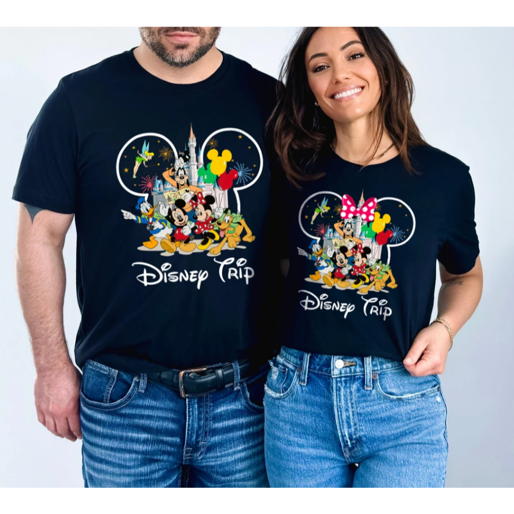 Camiseta Disney family shirts viagem 100% algodão envio rapido em Oferta na Shopee
