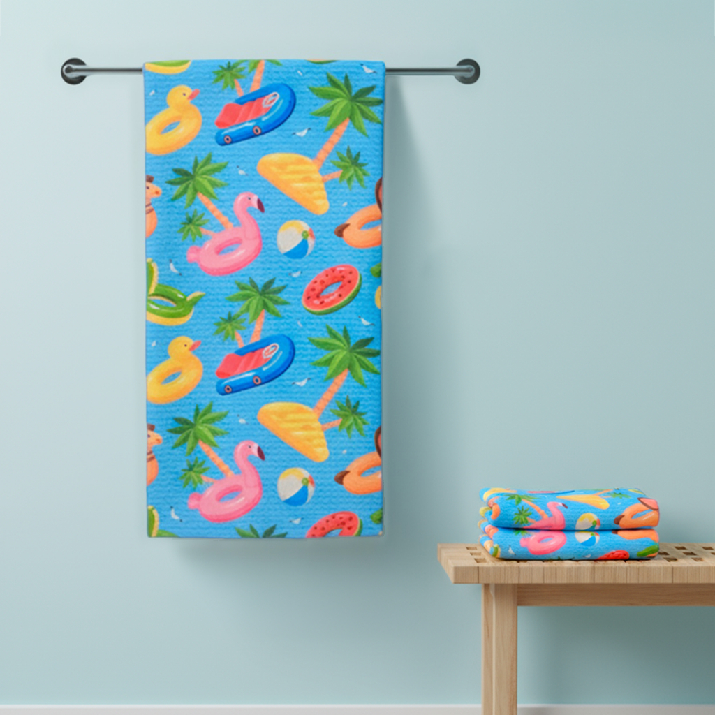 Toalha Tropical - Algodão e Poliéster de Alta Definição - Seu Pedacinho do Paraíso em Oferta na Shopee