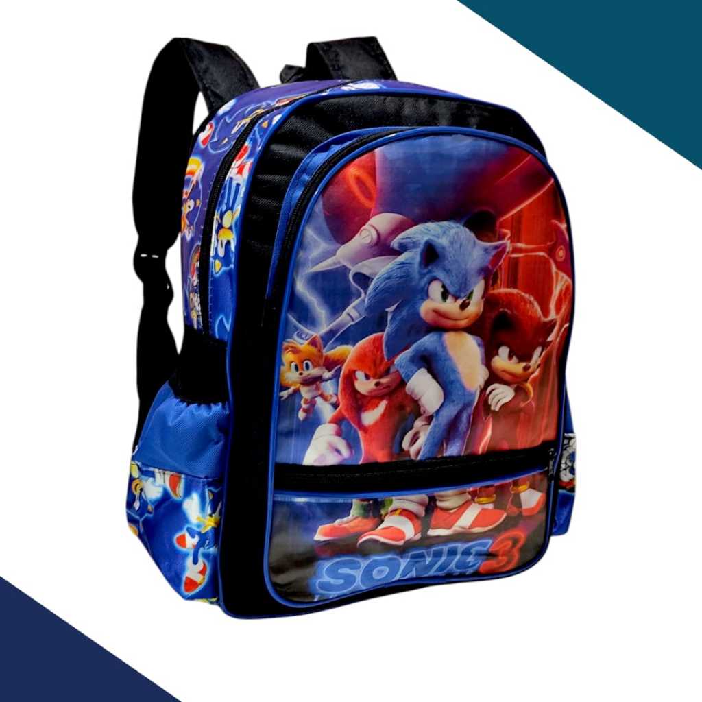 Mochila Bolsa Escolar SUPER SONIC Grande Infantil Personagem Animes 01