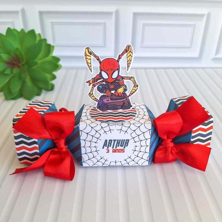 Caixas personalizadas Homem-Aranha - kit festa - lembrancinha aniversário - caixa bala
