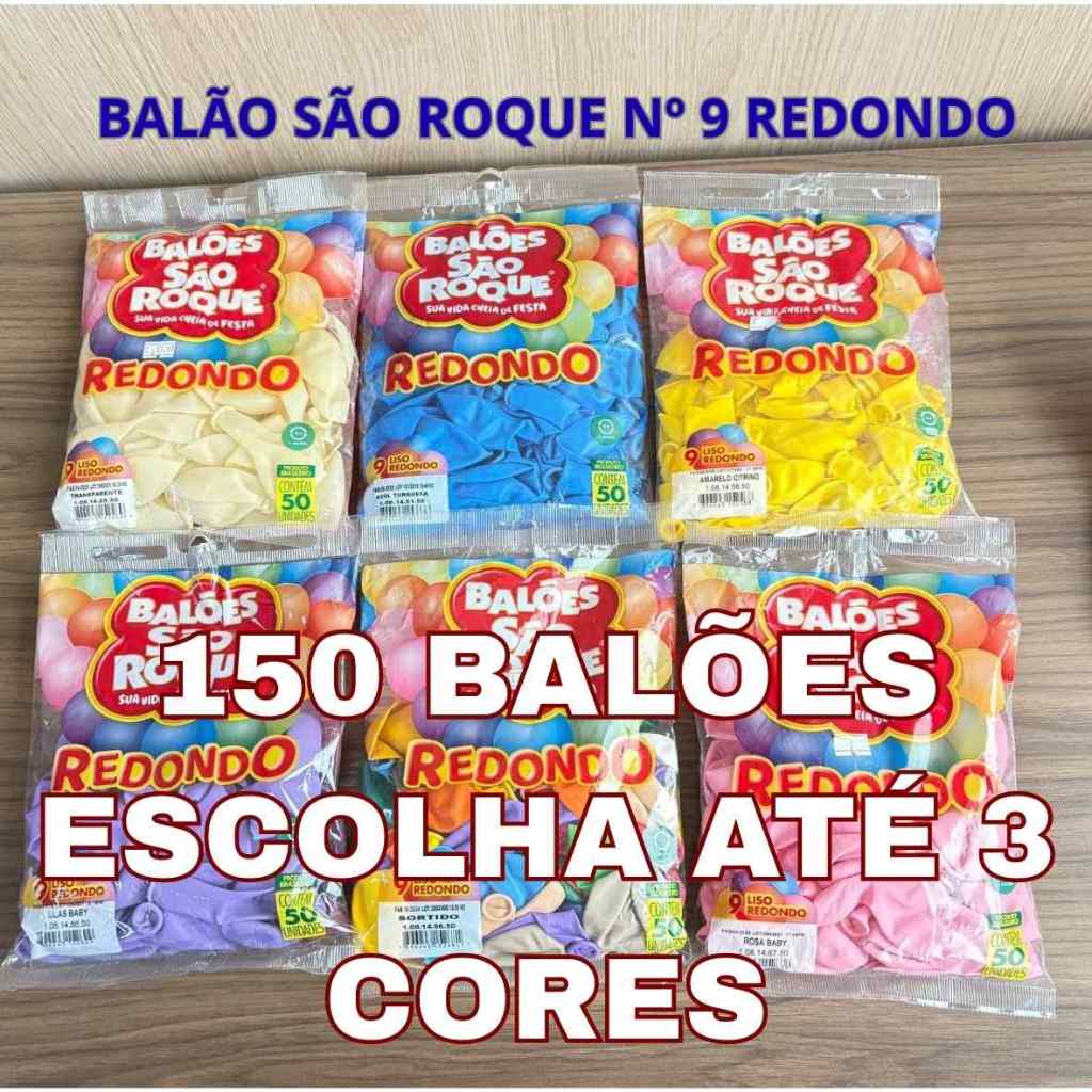 150 balões número 9 são roque escolha até 3  cores  no chat até 30 min após o pagamento festa infantil decoração balão em Oferta na Shopee