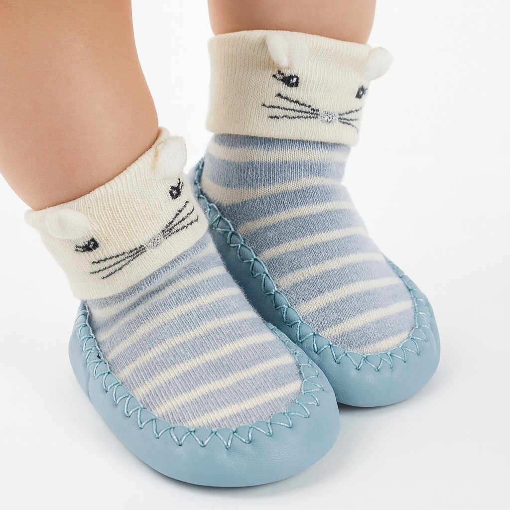 Meia Sapatinho Bebê Menino com Sola Primeiros Passos em Oferta na Shopee