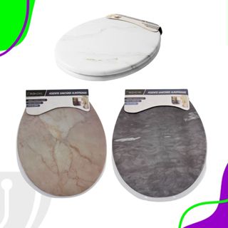 Assento Sanitário Almofadado Premium  Decorativo Marmorizado ou Branco em Oferta na Shopee