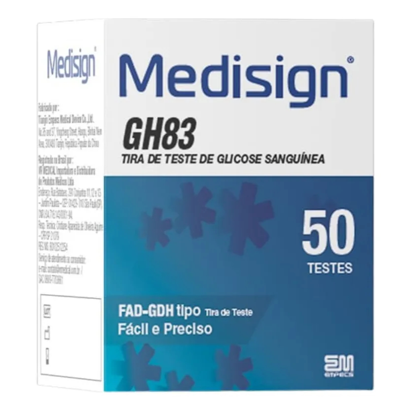 50 TIRAS DE GLICEMIA MEDISIGN GH83
