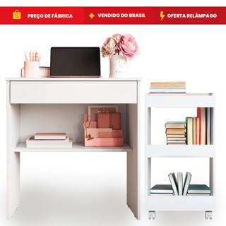 Kit Presente Mesa de Computador e Porta Livros Para Estudos em Oferta na Shopee