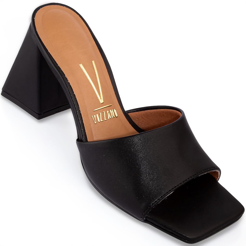 Sandália Vizzano Tamanco Salto Alto Quadrado Original 6464 Preto em Oferta na Shopee