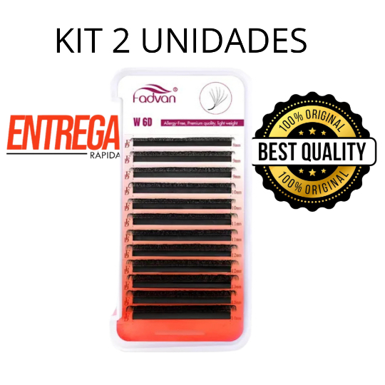 KIT FADVAN 6D Extensão Alongamento de Cílios W em Oferta na Shopee