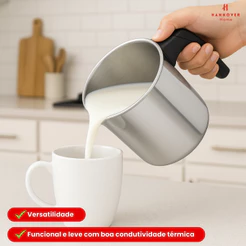 Leiteira Com Bico E Cabo Ideal Café Leite Fervedor Caneca Multiuso Resistente