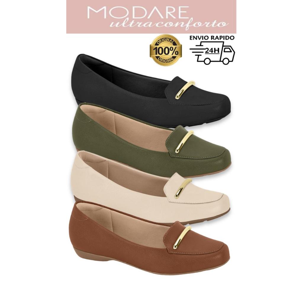 Mocassim Sapatilha Sapato Social Feminino Ortopédico Ultra Conforto Modare Básico