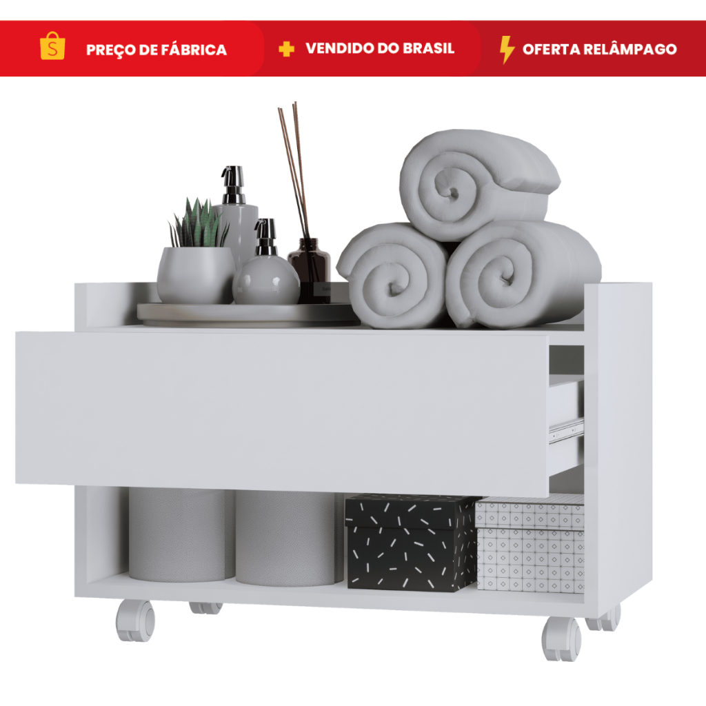 Armário Gaveteiro  Banheiro De Chão Multiuso Organizador Prático em Oferta na Shopee