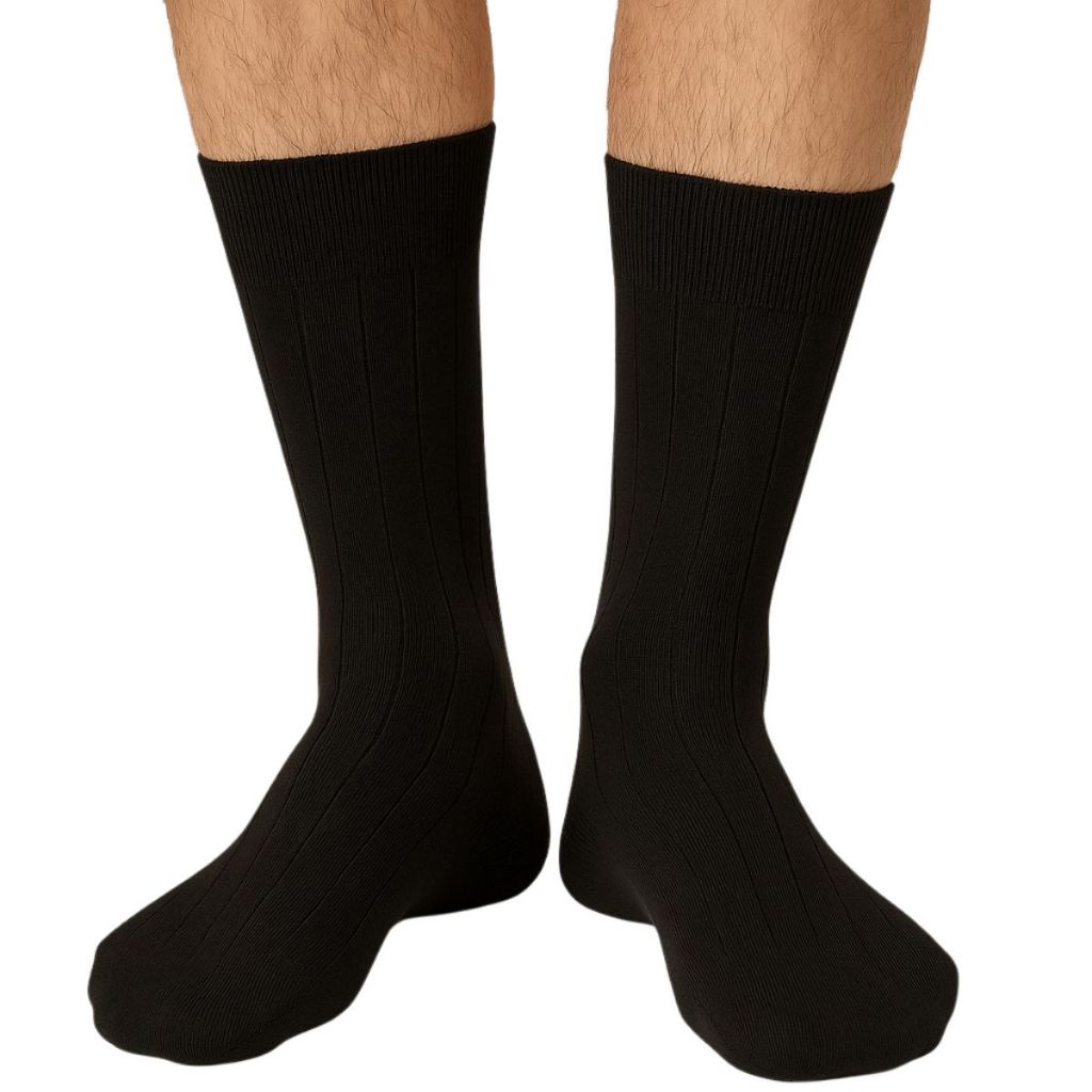 Kit 2 Pares Meia Masculina Social Cano Longo Mash 231.04 Canelada Macia Algodao