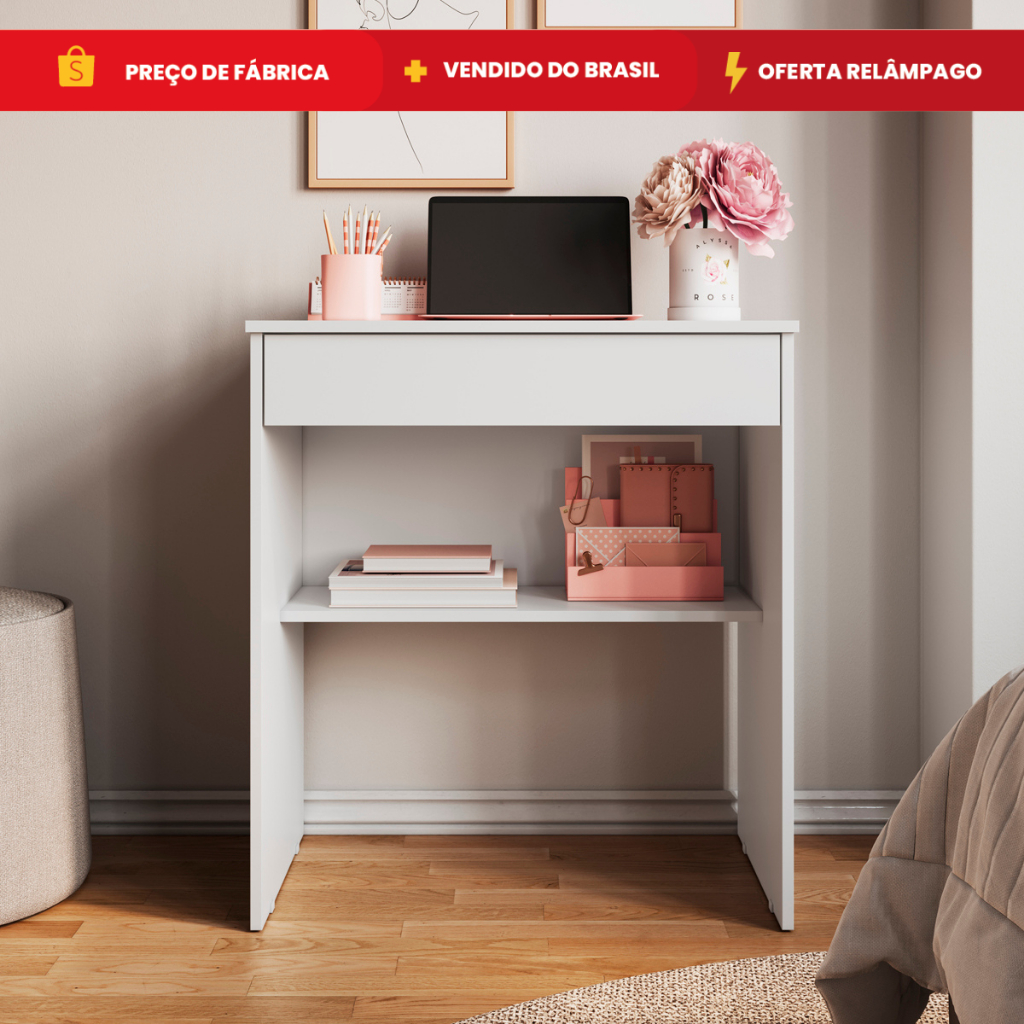 Mesa De Estudo Escrivaninha Aparador Cantinho do Café Quarto Premium Home Office em Oferta na Shopee