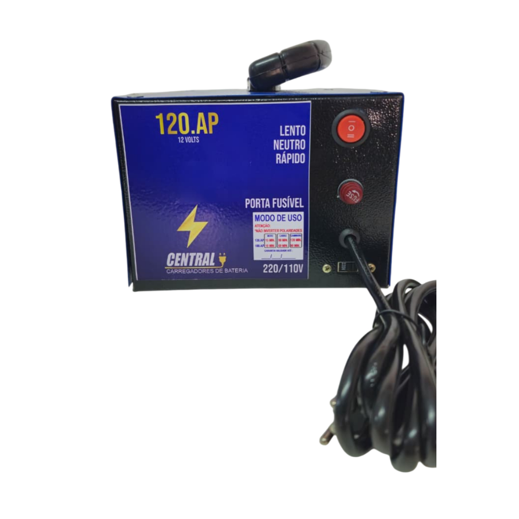 Carregador De Bateria Bivolt(Chave Seletora) Para Carro, Moto 120A