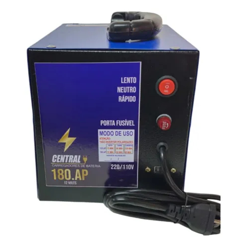 Carregador De Bateria Bivolt(Chave Seletora) Para Carro, Moto 180A