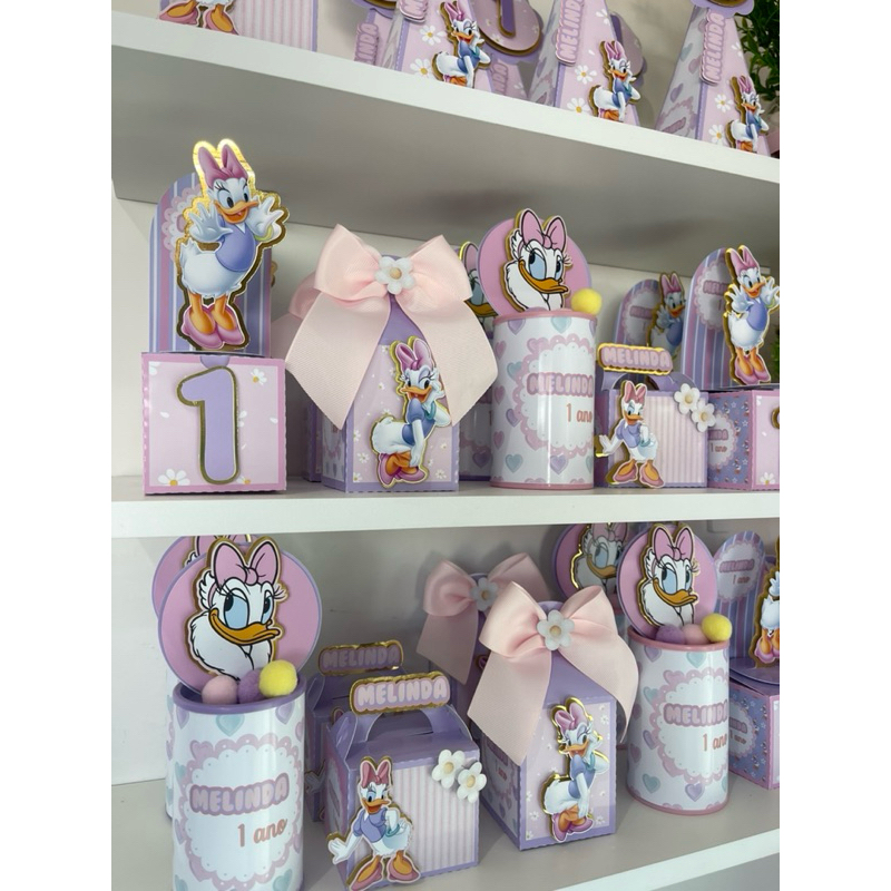 Kit MARGARIDA Caixas Personalizadas de luxo | FAZEMOS TODOS OS TEMAS | Festa infantil