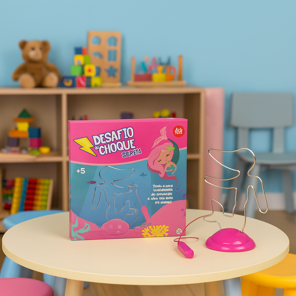 Jogo Desafio Do Choque Labirinto Brinquedo Infantil Som e Luz Divertido Educacional