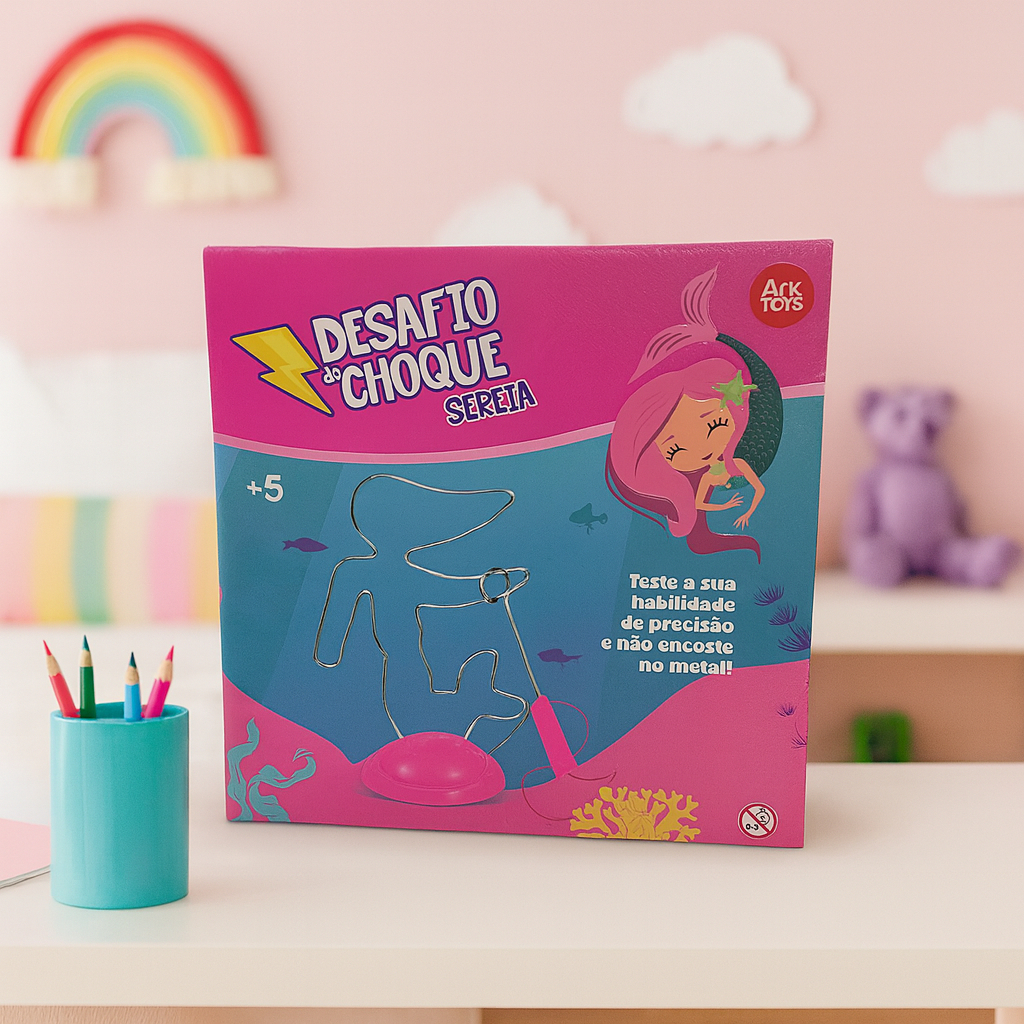 Jogo Desafio Do Choque Labirinto Brinquedo Infantil Som e Luz Divertido Educacional Criativo