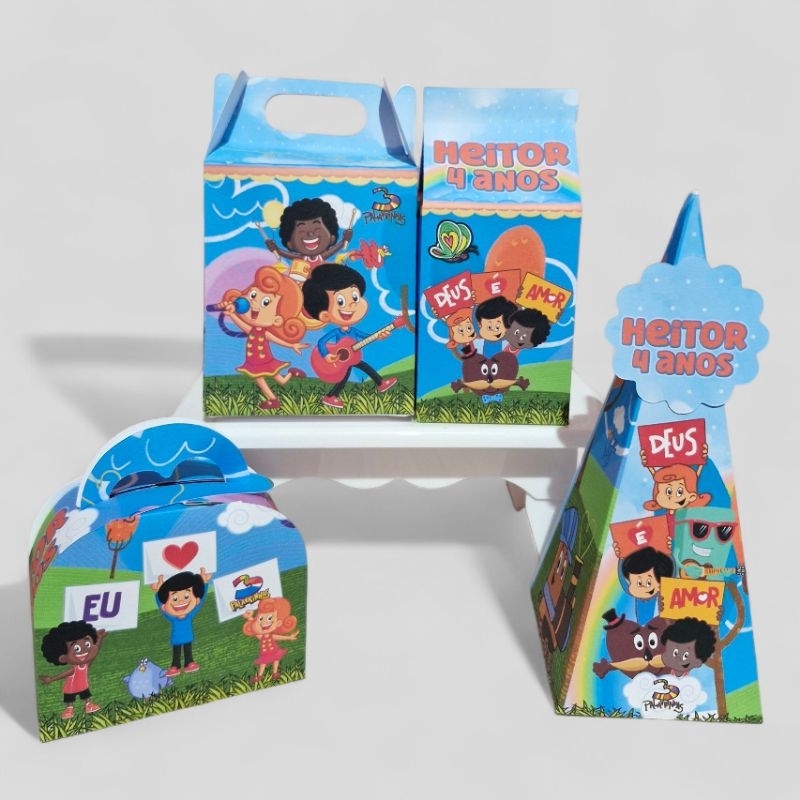 KIT FESTA 3 PALAVRINHAS | PERSONALIZADOS LEMBRANCINHAS CAIXINHAS PARA DECORAÇÃO 3 PALAVRINHAS