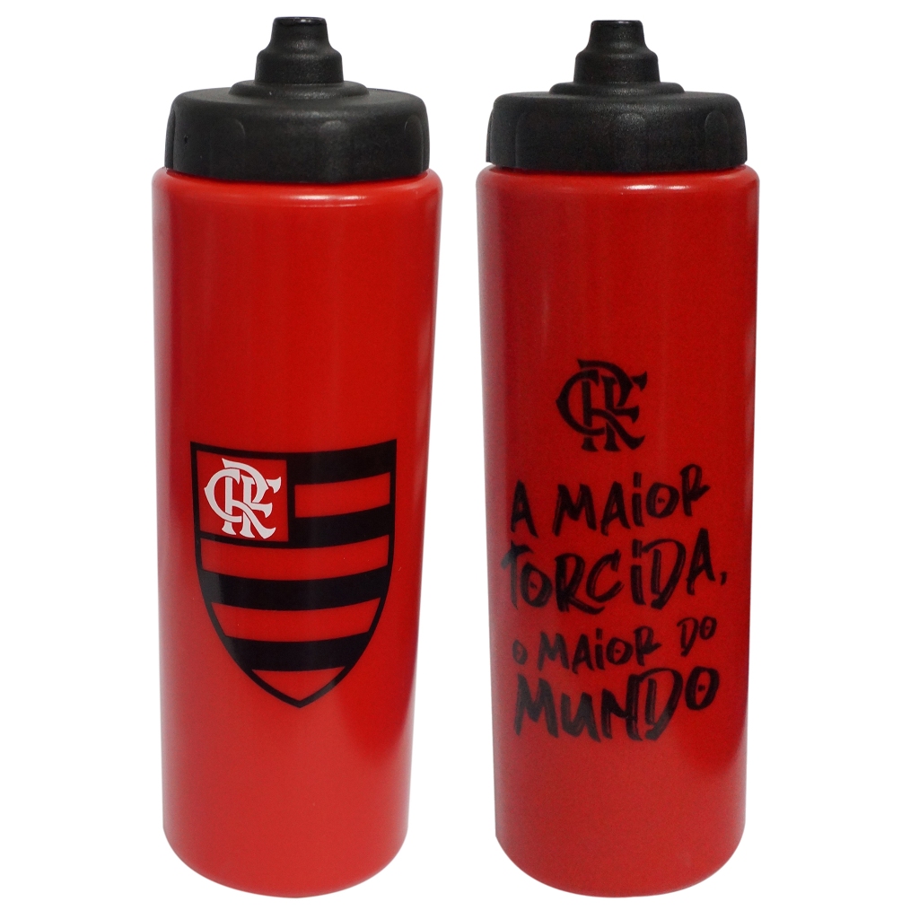 Squeeze Automatico Plastico Garrafa Flamengo 800ml Oficial Jogador Rubro Negro em Oferta na Shopee