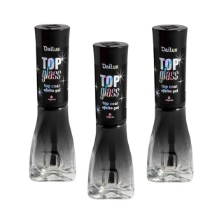Esmalte Top Glass Dailus - Top Coat Efeito Verniz - 3 Unidades em Oferta na Shopee