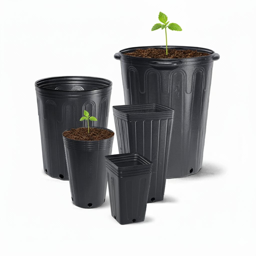 Vaso Plástico Para Plantas Nutriplan Preto - Crescimento, Estabilidade e Raízes Fortes - 800ml a 21L