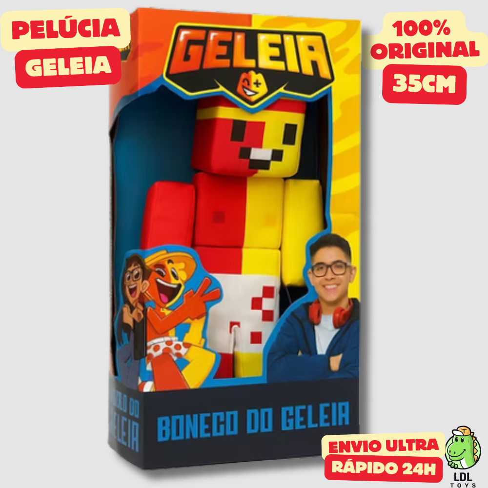 Boneco de Pelúcia Geléia 35cm Gamer Youtuber Cosmo Kids Original em Oferta na Shopee