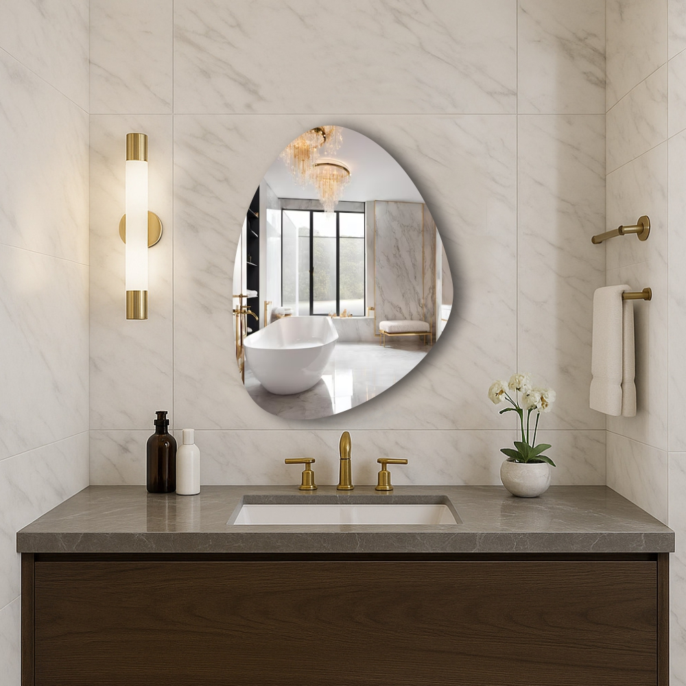 Espelho Orgânico E02 Diversos Tamanhos Decorativo Sala Quarto Loja Hall Banheiro em Oferta na Shopee