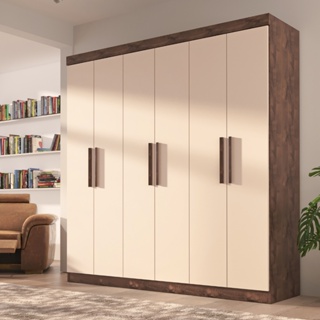 Guarda Roupa Casal Lisboa 6 Portas 2 Gavetas em Oferta na Shopee
