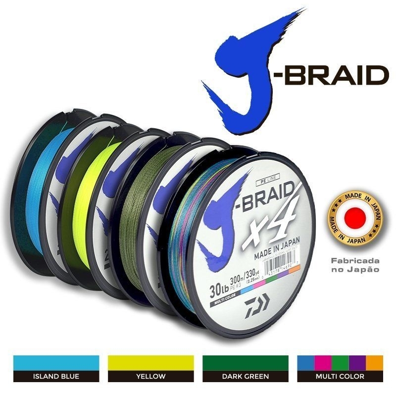 LINHA MULTIFILAMENTO DAIWA J-BRAID X4 135M