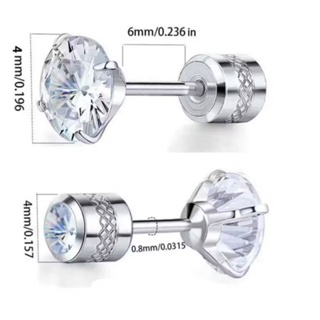 Único Novo Zircão Brincos De Aço Inoxidável Parafuso Volta K Jóias Ouro Dupla Face Pedra Preciosa em Oferta na Shopee