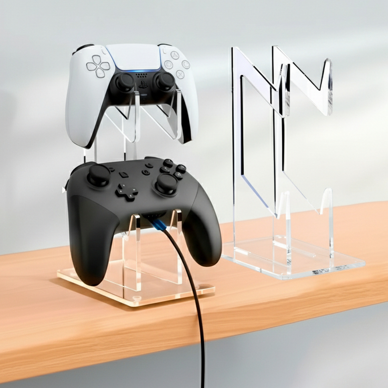 Suporte Gamer Universal em Acrílico para Controles de Jogos PS2/PS3/PS4/PS5/XBOX/Switch Fone Headset