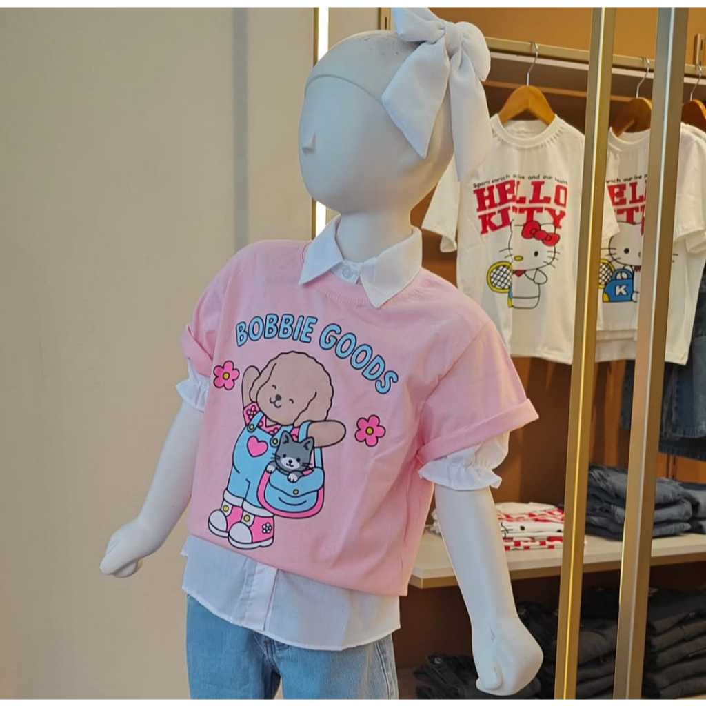 T-shirt Cropped Camiseta Infantil Menina Estampa Ursinho Confortável