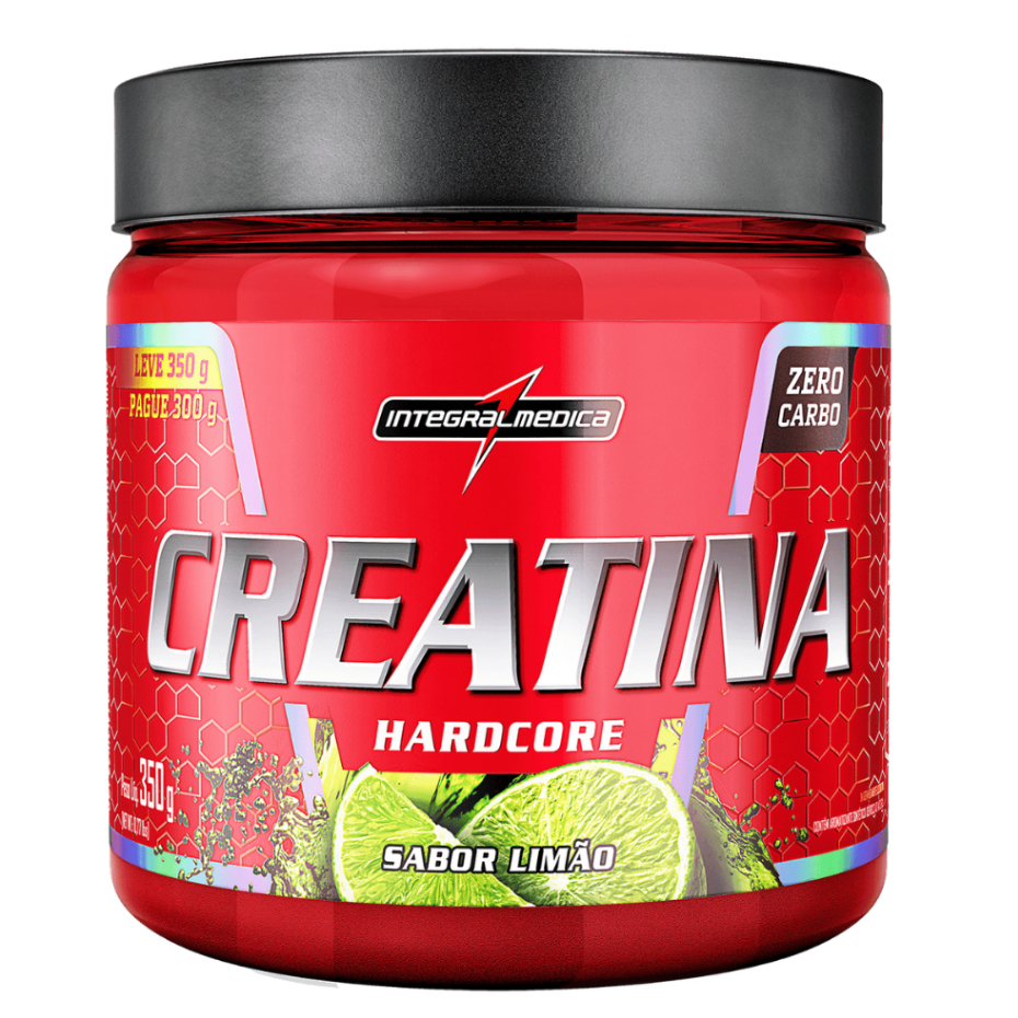 Creatina Hardcore 350g Sabor Limão - Integral Médica