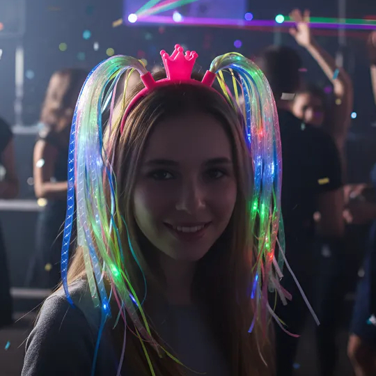 Tiara Dread Pisca Festa Carnaval Led Cabelo Eventos Comemorações Fantasias Aniversário Balada em Oferta na Shopee