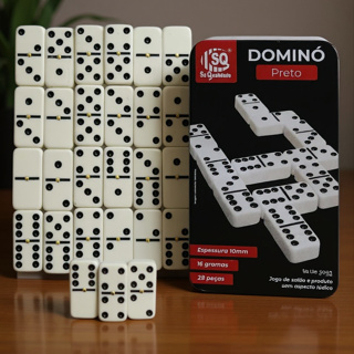 Dominó De Osso 28 Peças Com Estojo Metal 10mm Profissional em Oferta na Shopee
