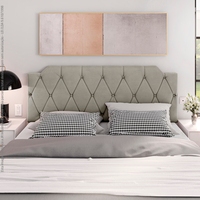QUEIMA DE ESTOQUE Cabeceira Cama Suspensa Estofada Box Casal 1,40 Quarto Capitonê Moderna Cores