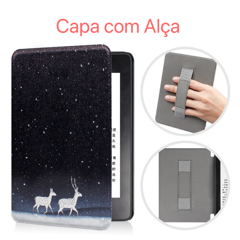 Capa Case para kindle Com Alça Kindle 11ª Geração C2V2L3 (2022) K6 RS23CV (2024) Com Desenho
