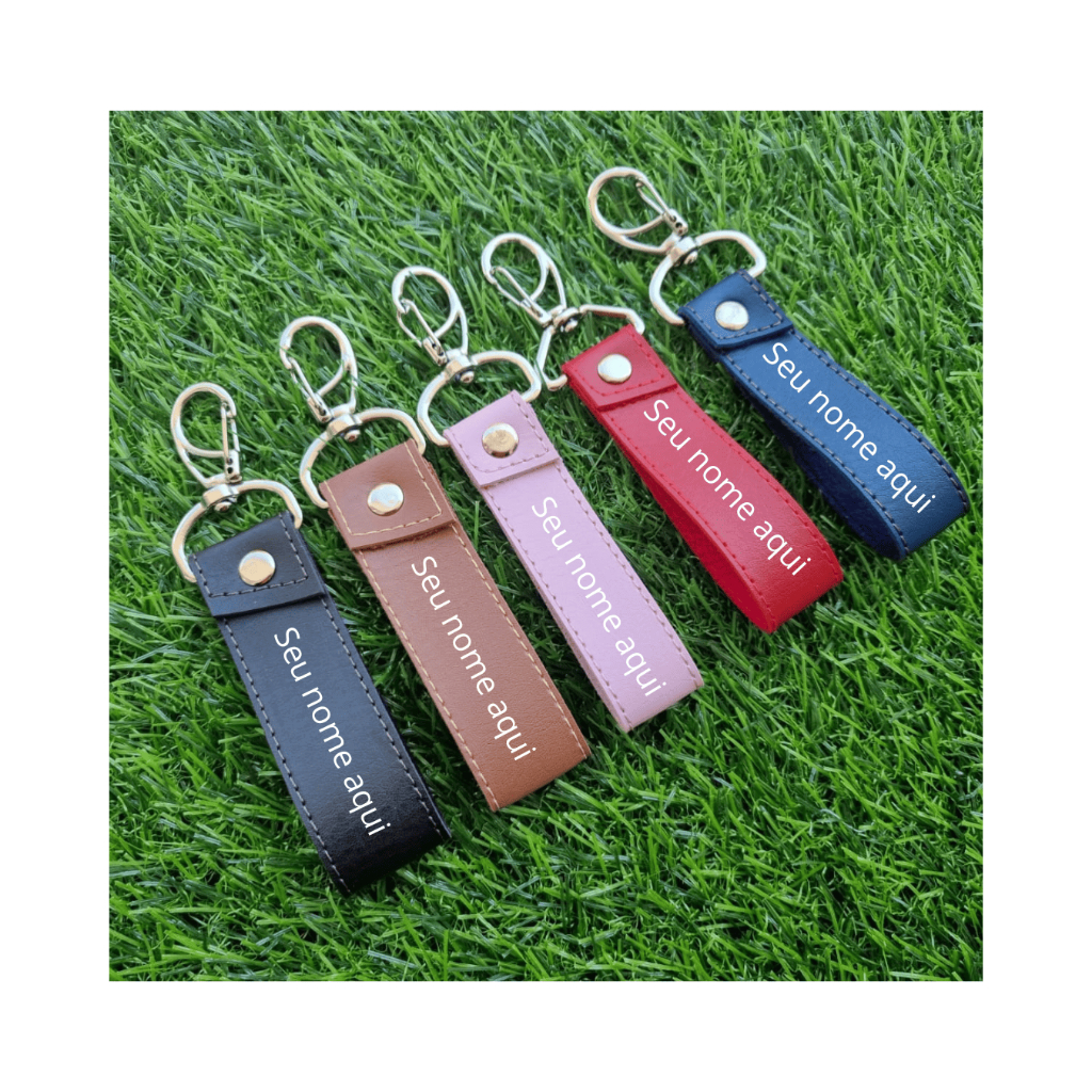 Chaveiro em sintético personalizado com nome ou frases curtas em Oferta na Shopee