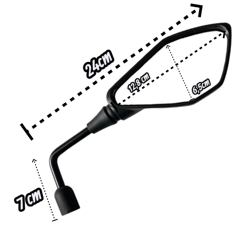 Retrovisor Z400 Mini Rebaixado Honda Suzuki Dafra Universal — imagem 2 de 2