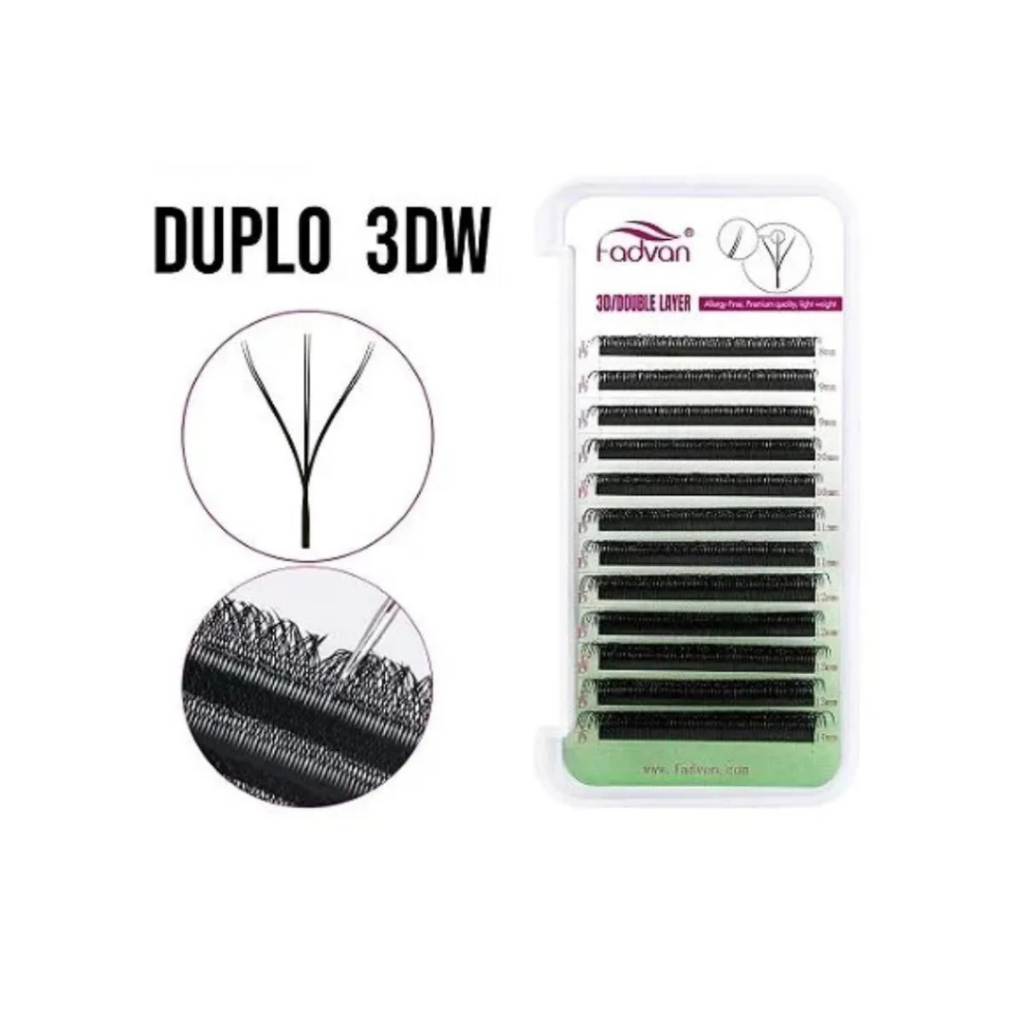 Cílios Fadvan 3D Duplo Volume Egípcio original Mix E Tamanho Único em Oferta na Shopee