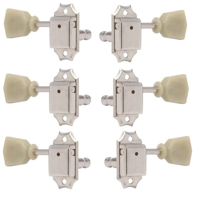 Tarraxa Guitarra Gotoh 3+3 Tipo Tulipa Plástica Esverdeado SD90SL-NI