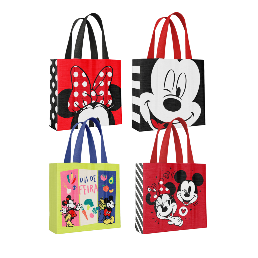 Sacola Ráfia Ecobag Retornável Desenho Infantil Resistente