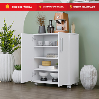 Armário Multiuso Organizador 2 Portas Móveis Bonatto em Oferta na Shopee