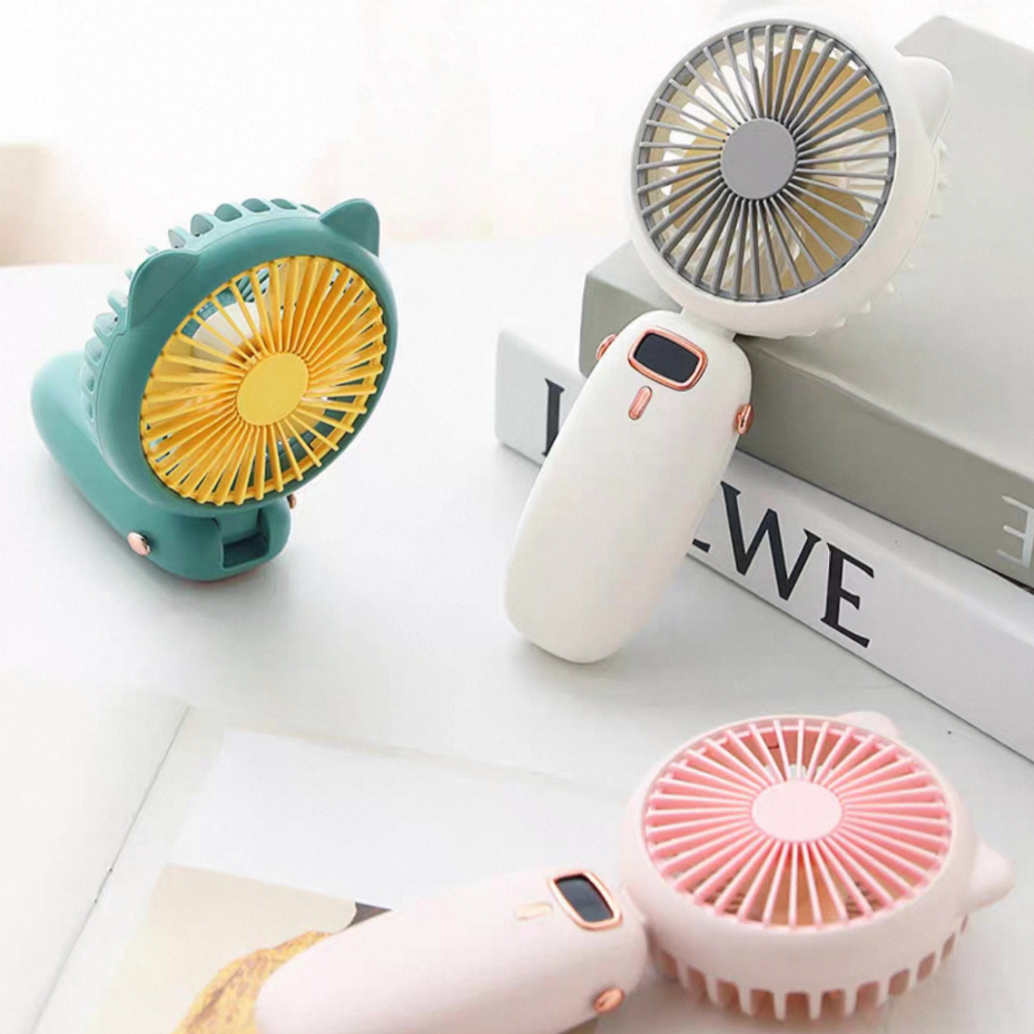 Mini Ventilador De Mão Dobrável Ventilador De Mesa Portátil Recarregavel 3 Velocidades De Vento