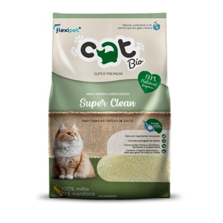 Areia Higiênica Biodegradável Catbio 4 Kg - Super Clean - Grãos Médios em Oferta na Shopee