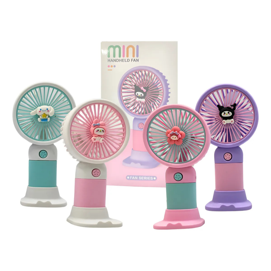 Ventilador Portátil de Mesa e de Mão USB Recarregável Com suporte para celular em Oferta na Shopee