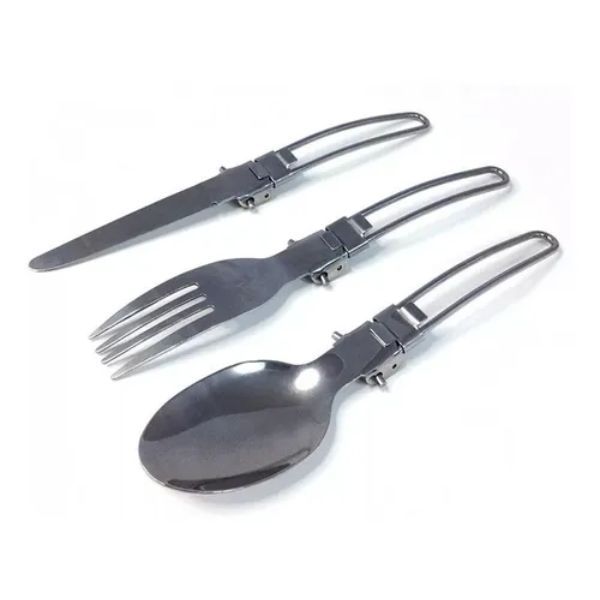 Talheres Dobráveis Camping Faca Garfo Colher em Oferta na Shopee