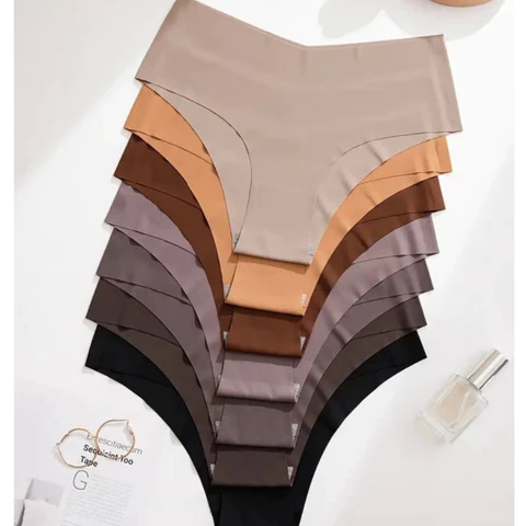 Kit 10 ou 6 Calcinhas Tanga Cintura Alta Sem Costura Feminina