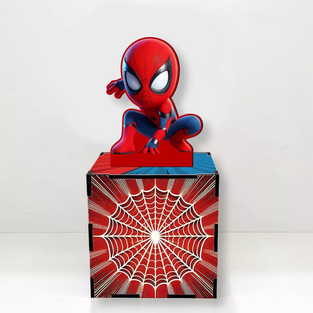 Homem aranha baby , homem aranha cute , 10 centro de mesa caixa em MDF . lembrancinha aniversário