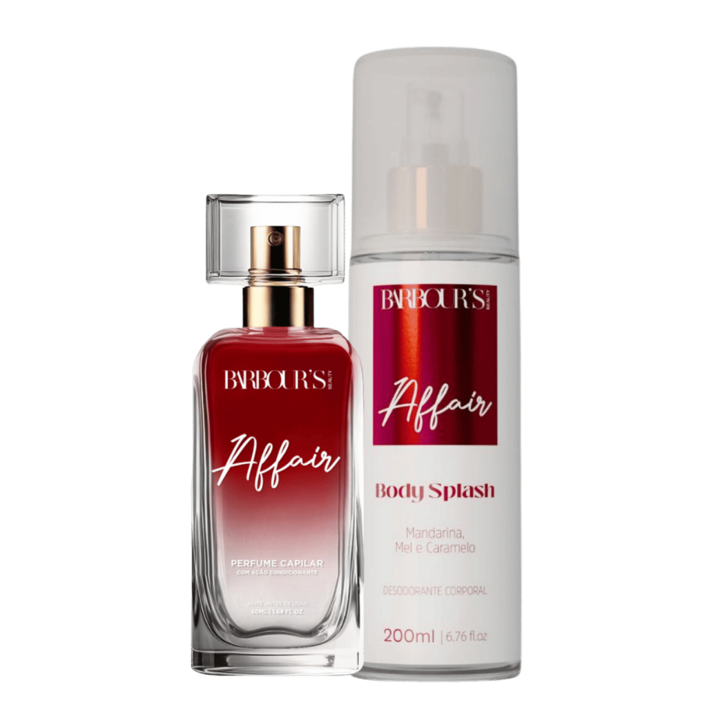 Kit Perfume Capilar 50ml e Body Splash Affair 200ml Barbour's Beauty em Oferta na Shopee